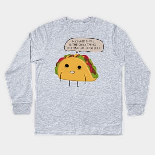 Taco hard shell soft core Kids Long Sleeve T-Shirt